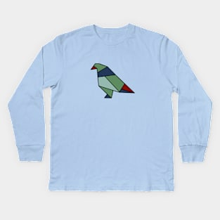 Origami Bird Kids Long Sleeve T-Shirt